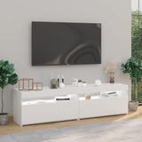 vidaXL Tv-meubelen 2 st met LED-verlichting 75x35x40 cm hoogglans wit