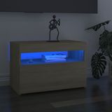 VidaXL TV-meubel met LED-verlichting 60x35x40 cm - Sonoma eikenkleurig