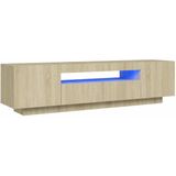 vidaXL TV-Schrank mit LED-Leuchten Sonoma-Eiche 160x35x40 cm