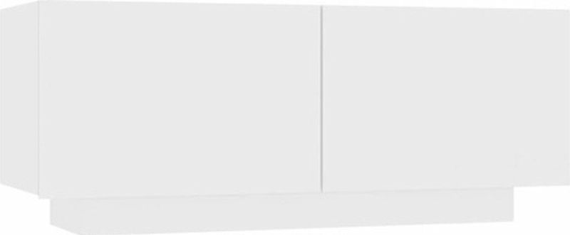 vidaXL - Tv-meubel - 100x35x40 - cm - bewerkt - hout - wit