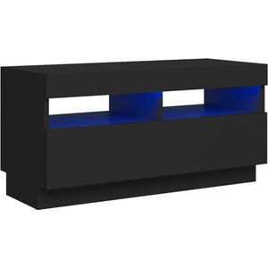 VidaXL TV-meubel met LED-verlichting 80x35x40 cm - Zwart