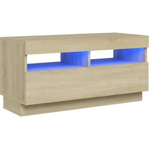 VidaXL TV-meubel met LED-verlichting 80x35x40 cm - Sonoma eikenkleurig