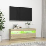 VidaXL TV-meubel met LED-verlichting 100x35x40 cm - Sonoma eikenkleurig