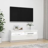 vidaXL Tv-meubel met LED-verlichting 100x35x40 cm hoogglans wit