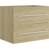 VidaXL Wastafelkast 60x38,5x48 cm - Spaanplaat - Sonoma Eikenkleurig