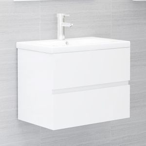 VidaXL Wastafelkast 60x38,5x45 cm - Hoogglans Wit