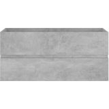 vidaXL Waschbeckenunterschrank Betongrau 100x38,5x45 cm Holzwerkstoff
