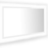 vidaXL Badkamerspiegel LED 80x8,5x37 cm acryl hoogglans wit