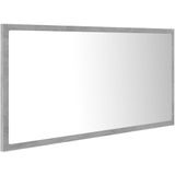 vidaXL LED-Badspiegel Betongrau 90x8,5x37 cm Acryl