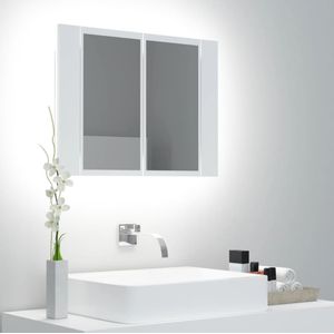VidaXL-Badkamerkast-met-spiegel-en-LED-60x12x45-cm-acryl-wit