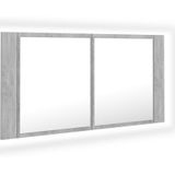 VidaXL-Badkamerkast-met-spiegel-en-LED-90x12x45-cm-acryl-betongrijs