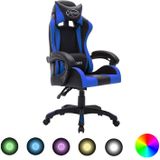 vidaXL-Racestoel-met-RGB-LED-verlichting-kunstleer-blauw-en-zwart