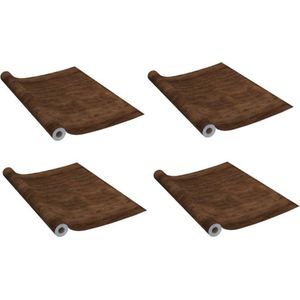 Deurfolie - Donkereiken - PVC - Zelfklevend - 4 Rollen