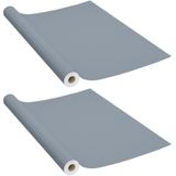 vidaXL Möbelfolien Selbstklebend 2 Stk. Grau 500x90 cm PVC