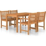 Vidaxl - 5-tlg. Garten-Essgruppe Massivholz Teak
