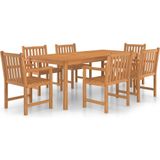 Vidaxl - 7-tlg. Garten-Essgruppe Massivholz Teak