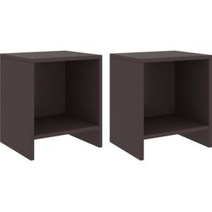 vidaXL Nachttische 2 Stk. Dunkelbraun 35x30x40 cm Kiefer Massivholz