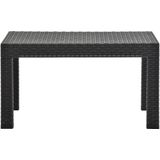 VidaXL Tuintafel 58x58x41 cm - PP Rattan Antracietkleurig