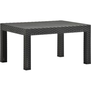 VidaXL Tuintafel 58x58x41 cm - PP Rattan Antracietkleurig