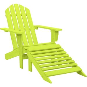 vidaXL Adirondack-Gartenstuhl mit Fußteil Massivholz Tanne Grün