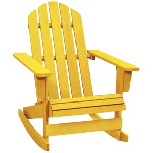 Adirondack schommelstoel massief dennenhout vidaXL: Kleur - Geel - 315884XL