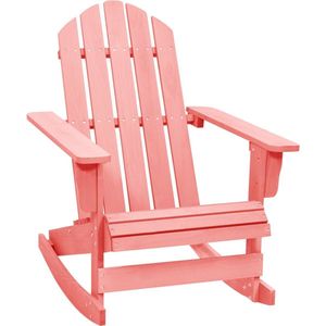 Adirondack schommelstoel massief dennenhout vidaXL: Kleur - Roze - 315887XL