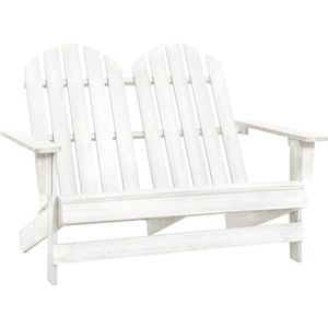 vidaXL Tuinstoel 2-zits Adirondack massief vurenhout wit - 315899