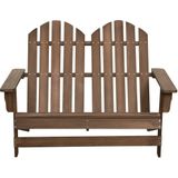 VidaXL Tuinstoel 2-zits Adirondack Massief Vurenhout Bruin