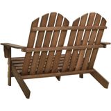 VidaXL Tuinstoel 2-zits Adirondack Massief Vurenhout Bruin