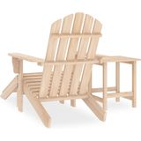 vidaXL Tuinstoel Adirondack met voetenbank en tafel massief vurenhout