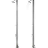vidaXL Gartendusche 215 cm Edelstahl