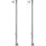 vidaXL Gartendusche 215 cm Edelstahl