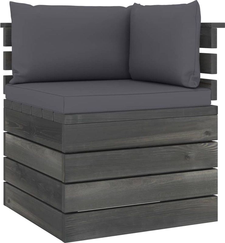 Garten-Paletten-Ecksofa mit Kissen Kiefernholz Vidaxl