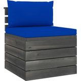 VidaXL Loungeset 2-delig met Kussens - Pallet Massief Grenenhout