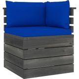 VidaXL Loungeset 5-delig met Kussens - Pallet Massief Grenenhout