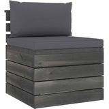 vidaXL 5-delige Loungeset met kussens pallet massief grenenhout