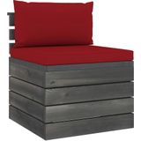 VidaXL 7-delige Loungeset met Kussens - Pallet Massief Grenenhout