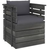 vidaXL 7-delige Loungeset met kussens pallet massief grenenhout