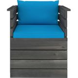 vidaXL 7-delige Loungeset met kussens pallet massief grenenhout