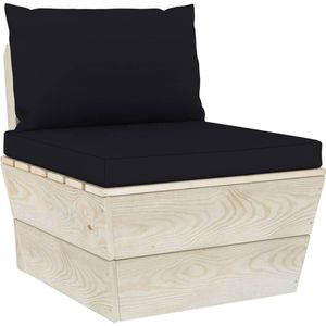 Garten-Paletten-Mittelsofa mit Kissen Imprägniertes Fichtenholz Vidaxl