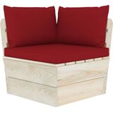 vidaXL 3-delige Loungeset met kussens pallet vurenhout