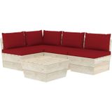 vidaXL-5-delige-Loungeset-met-kussens-pallet-vurenhout