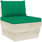 vidaXL 6-delige Loungeset met kussens pallet vurenhout