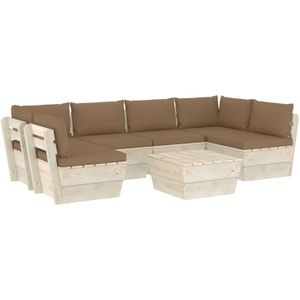 vidaXL-7-delige-Loungeset-met-kussens-pallet-vurenhout