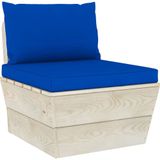 vidaXL 9-delige Loungeset met kussens pallet vurenhout