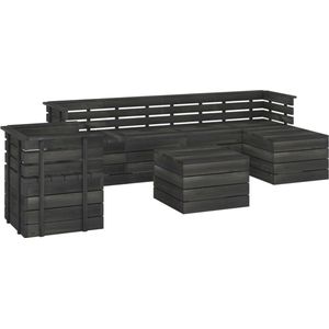 vidaXL-7-delige-Loungeset-pallet-massief-grenenhout-donkergrijs