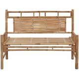 vidaXL Gartenbank mit Auflage 120 cm Bambus