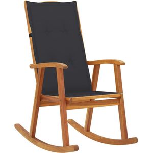 vidaXL Schaukelstuhl mit Auflagen Massivholz Akazie