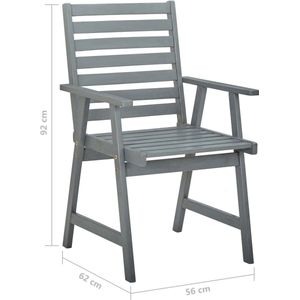 Tuinstoelen Met Kussens Massief Acaciahout /  Crème