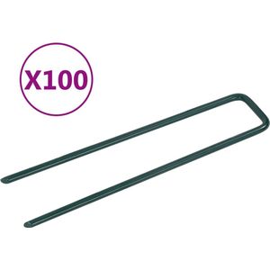 vidaXL - Kunstgraspennen - 100 - st - U-vormig - ijzer